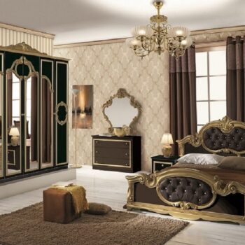 Dormitor Barocco Nero Gold 6A 160